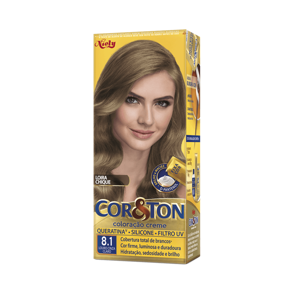 TINTURA COR E TON 8.1 LOURO CINZA CLARO